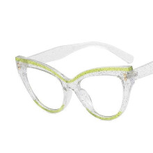 Cat-Eye Computer Readers Blue Light Blocking Glasses +350 Size Flat Light Mirror Eyeglasses C8 Color Fatigue Relief