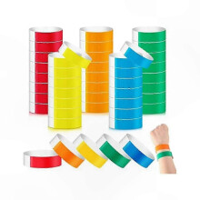 500 Pack Multi-Color Waterproof Paper Wristbands for Event Use Customizable Arm Bands for Parties and Gatherings
