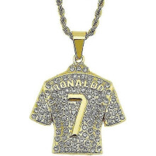 Colier bărbătesc din jerseu, colier hip hop cu Ronaldo nr. 7 din jerseu