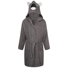 (3-4 Years, Grey) Keanu Childrens/Kids Koala Head Cotton Dressing Gown