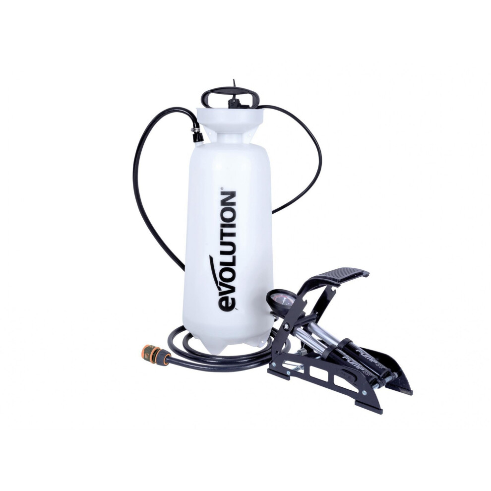 Evolution Pressurised Water Bottle With Foot Pump 15 Litre 5063750610559