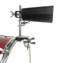 Namvo Drum Cowbell Clamp with Hoop Mount and Flat Action Jaws Adjustable Clamp for Percussion Instruments Ideal for Drum Kit Bass Drum Hoop Mounting