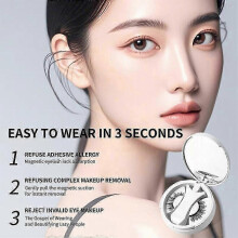 EM012 Enjuvie Magnetic Eyelashes with Applicator, No Eyeliner Needed