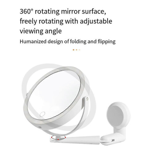 Wall Mounted 5X Magnifying Makeup Mirror, 7 Inch Double Sided Vanity Lighted Mirror 2