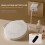 White Portable Foldable LED Makeup Mirror, 3 Color Lights, Rechargeable Travel Vanity 3