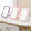 3PCS Wave-Shaped Foldable Vanity Mirror - Portable Adjustable Angle Makeup Mirror for Bedroom Bathroom & Desk 4
