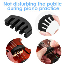 Violin Shoulder Rest for 4/4 and 3/4 Size, Adjustable and Collapsible Feet Violin Shoulder Rest with Practice Mute Comfortable Foam Pad EVA Foam and
