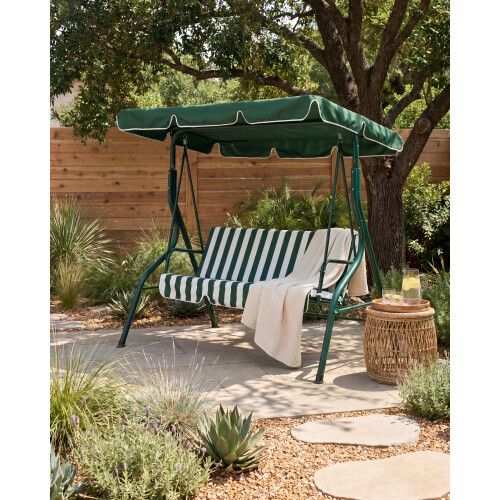Beliani Patio Swing CHAPLIN Metal Green 1