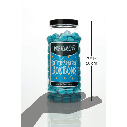 Original Blue Raspberry BonBons Retro Sweets Gift Jar By Berrymans Swe 1