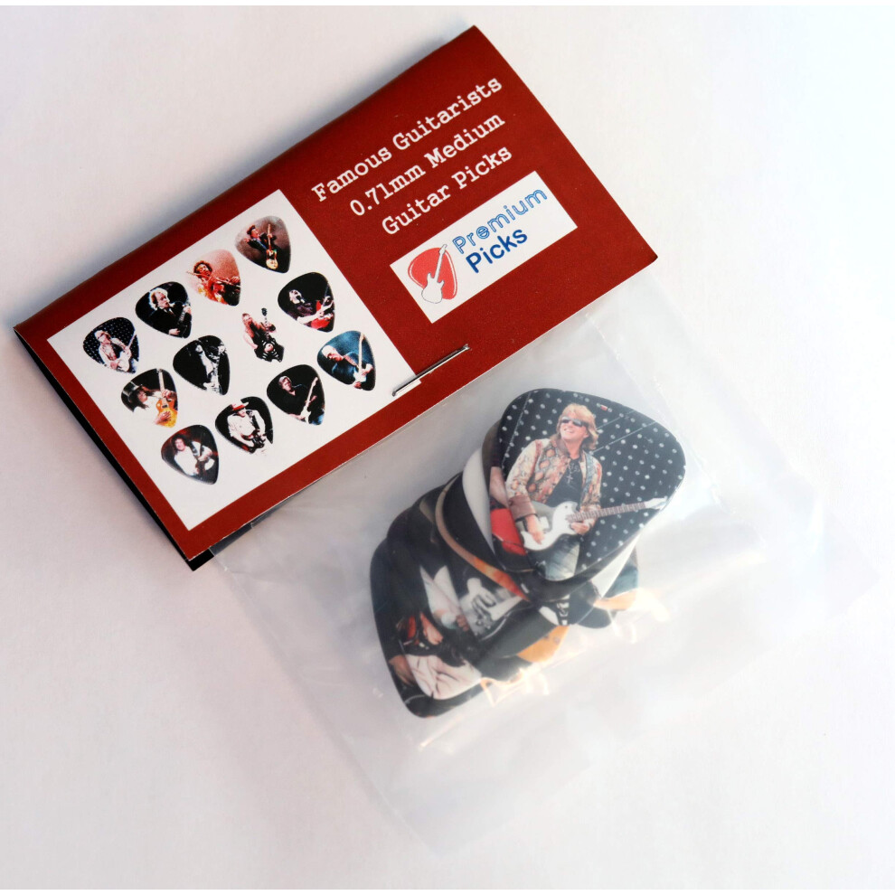 Premium Picks Guitar Heroes Guitar Picks Set Of 12 Famous Guitarist Plectrums