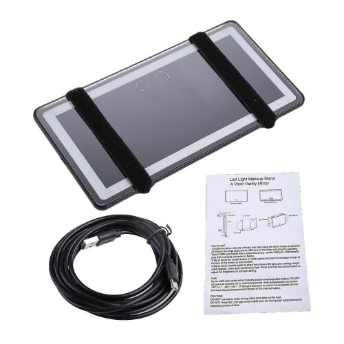 Specchio nero con ampio schermo touch e 60 luci LED, regalo perfetto per le donne. 2
