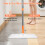 wlich Microfiber Mop for Cleaning Floors 55 Inch Extendable Flat Mop w 2