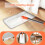 wlich Microfiber Mop for Cleaning Floors 55 Inch Extendable Flat Mop w 3