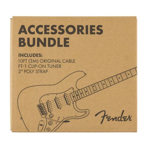 Fender Fender All-in-One Accessories Bundle, Includes Tuner, Cable and Strap, for Elect 1