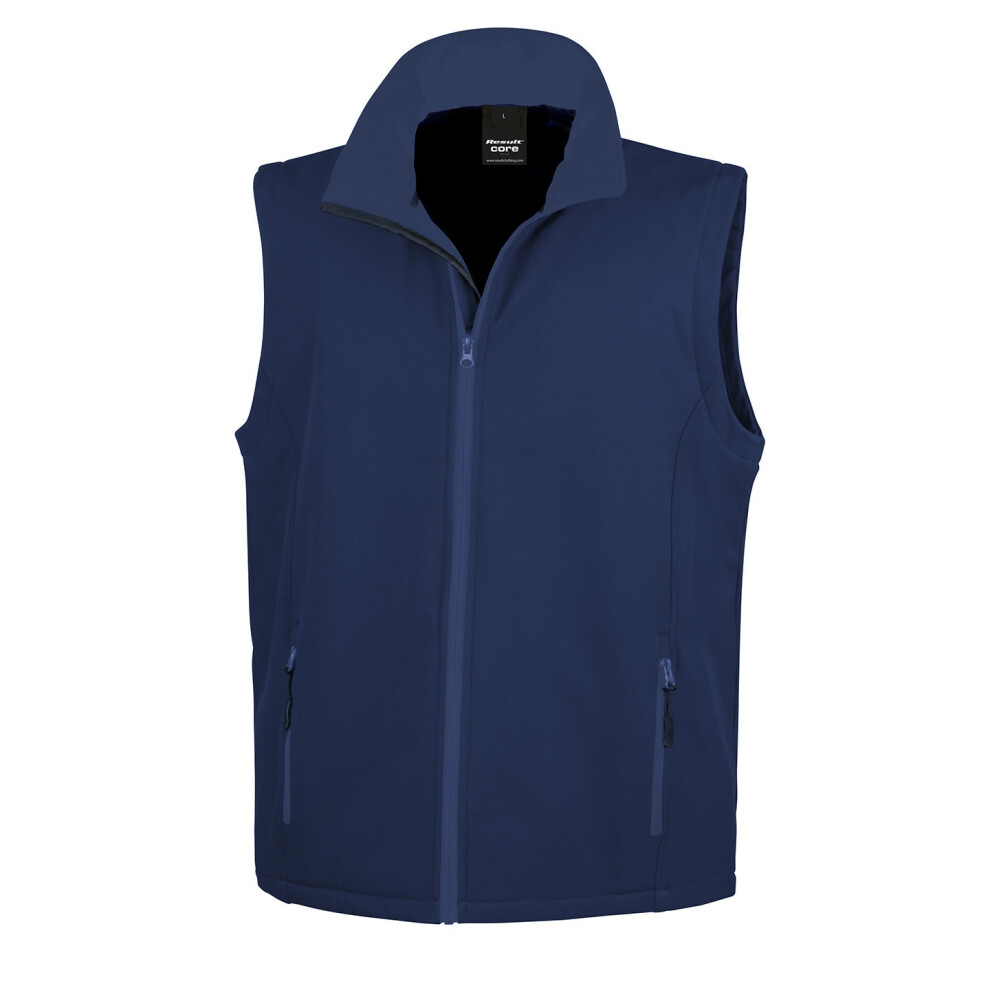 Result (2Xl, Navy) Mens Core Printable Softshell Bodywarmer Blue,Multicoloured