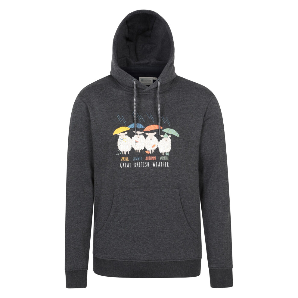 Mountain Warehouse (Xs, Charcoal) Mens Great British Weather Overhead Hoodie Multicoloured