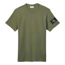 (L, Deep Lichen Green) Calvin Klein Mens Waffle Boxy T-Shirt