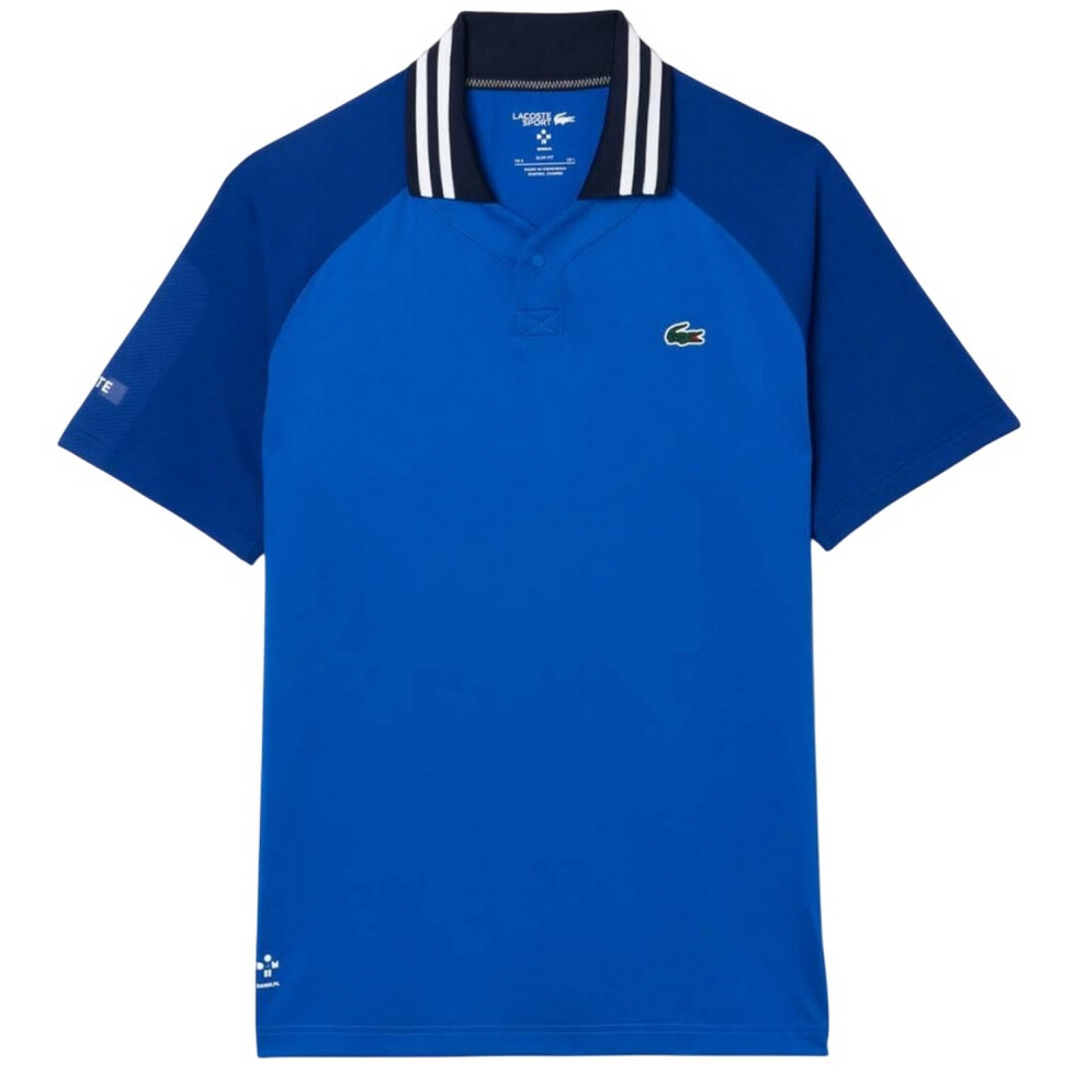 Lacoste (M, ) Mens Daniil Medvedev Slim Tennis Polo Shirt Blue