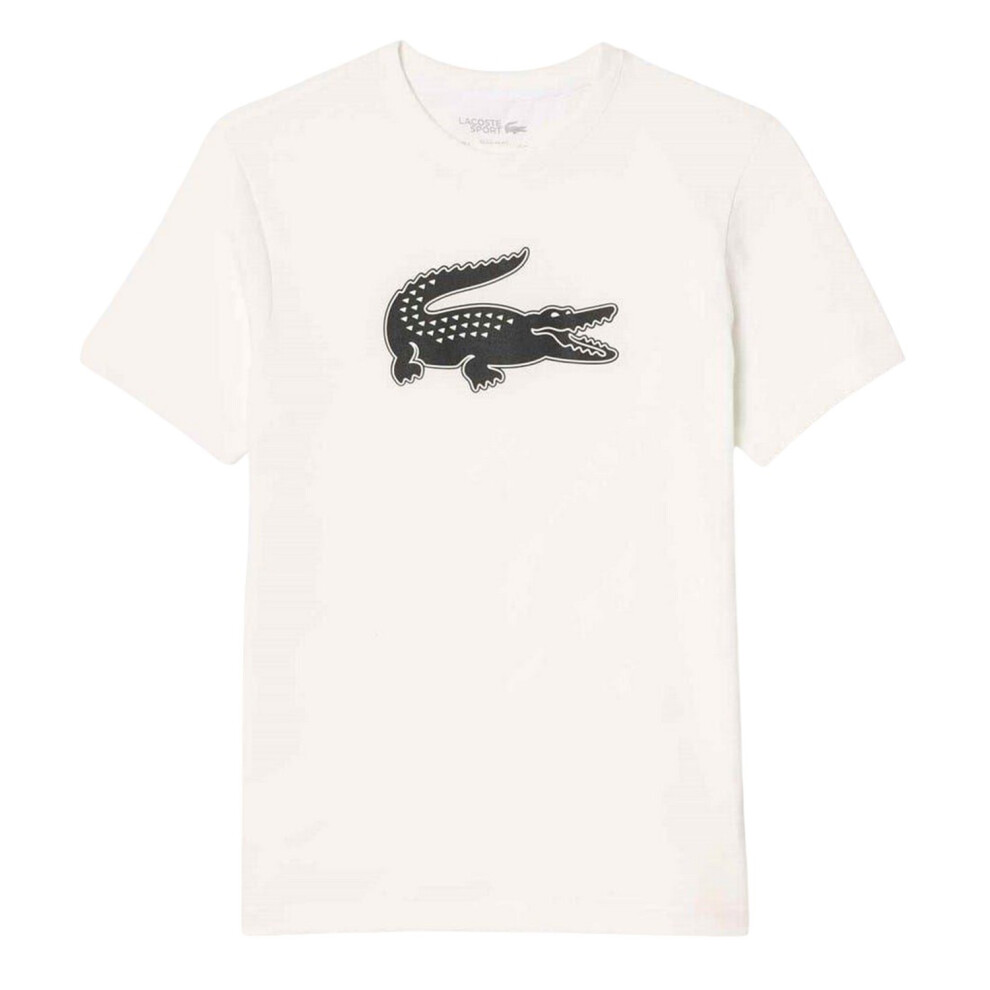 Lacoste (M, ) Mens Logo Quick Dry Regular T-Shirt White