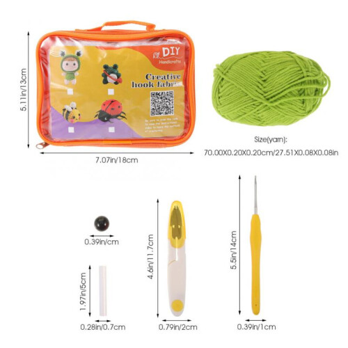crochet dinosaur material kit for beginners with yarn and pattern 2