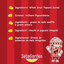 Seba Garden Popcorn Kernels (1 kg) | Vegetarian, Gluten-Free, Healthy Snack | GM