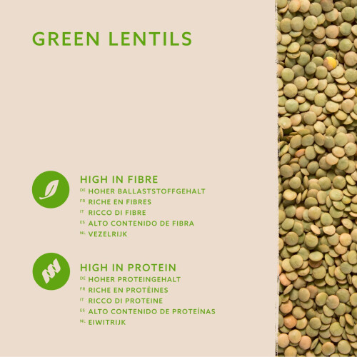 by Amazon Green Lentils 500g Pack of 4 1