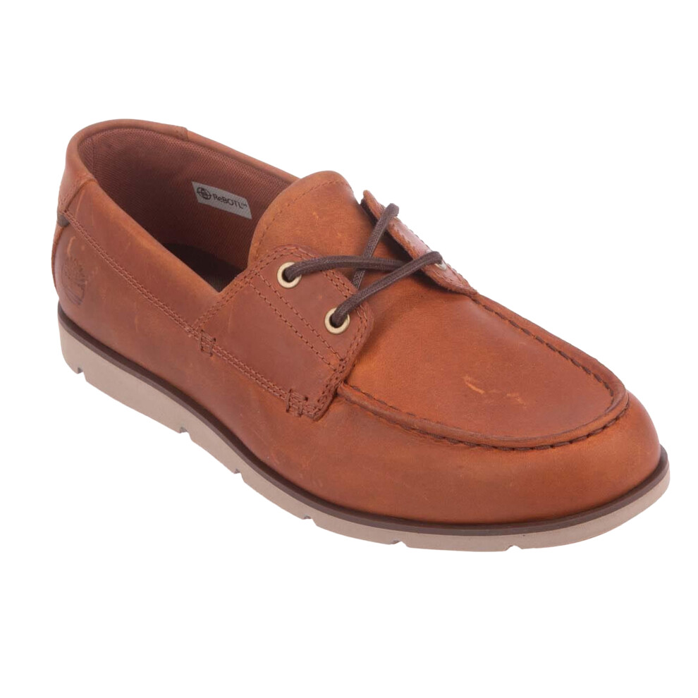 Timberland (7.5 Uk, ) Mens Grafton Bay Leather Boat Shoes Orange