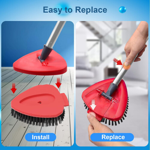 Spin Mop Head Scrubber Handle Base Replacement Set for Vileda Turbo System 2