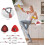 Spin Mop Head Scrubber Handle Base Replacement Set for Vileda Turbo System 4
