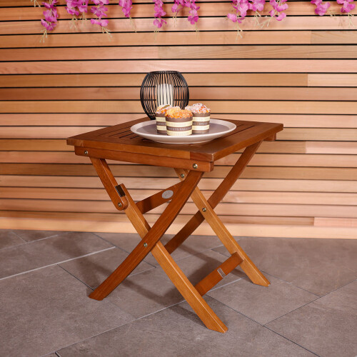 Charles Bentley Charles Bentley Wooden Square Foldable Table FSC Certified