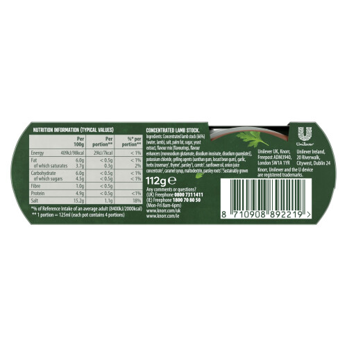 Knorr Knorr Lamb Stock Pots gluten 1