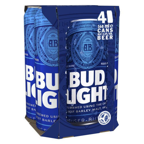 Bud Light Lager Beer, 24 x 568ml 1