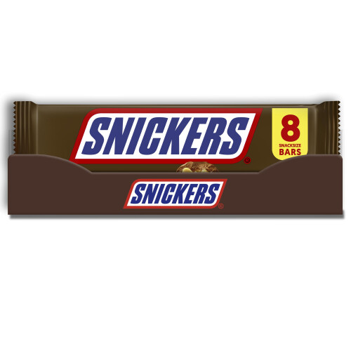 snickers Snickers Chocolate Bars 8 Pack Chocolate Multipack, Milk Chocolate with Roasted 1