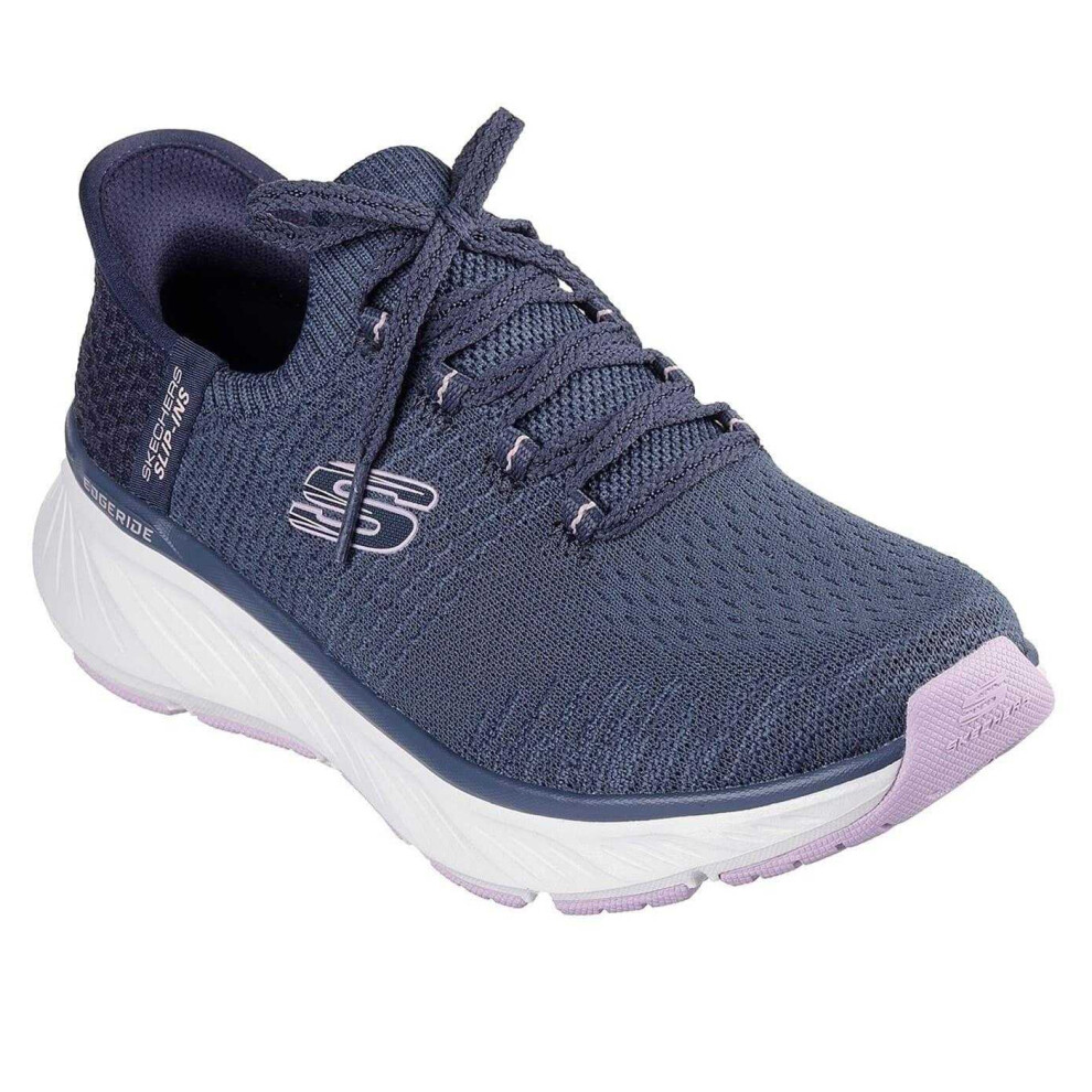 Skechers (5.5 Uk, Navy/Lavender) Womens/Ladies Edgeride Slip-In Trainers