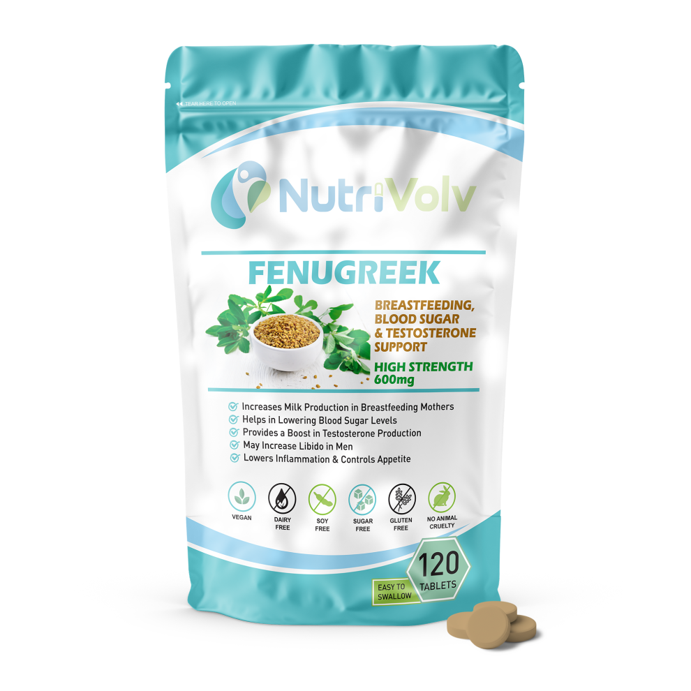Nutrivolv Fenugreek 600Mg Tablets 120 Pack