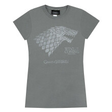 (Large) Game of Thrones Short Sleeved T-Shirt (Womens Grey)