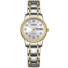 (Golden white noodles) Ultra Thin Women Quartz Watch, Fashion Calendar Waterproof Ladies Wristwatch