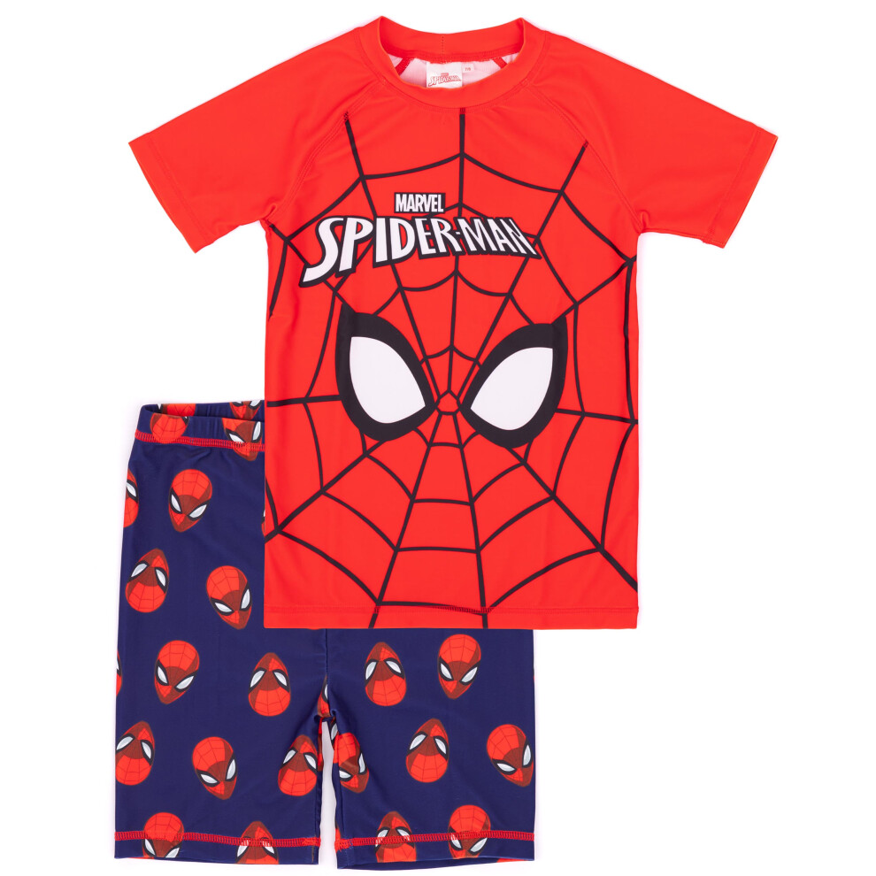 Marvel (2-3 Years) Spiderman 2 Piece Swim Set (Boys ) Red