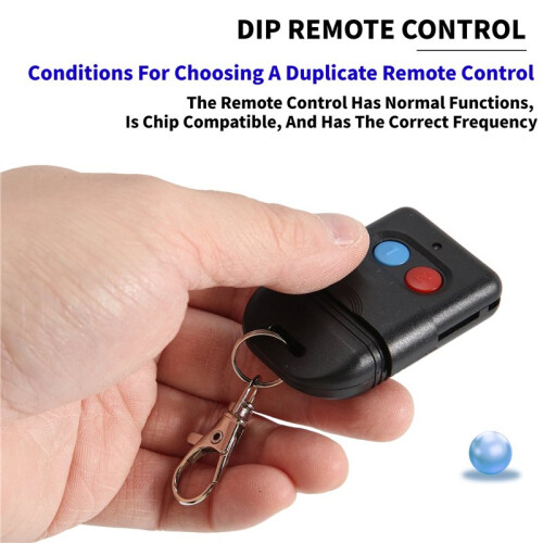 8 Dip  433Mhz  Copy Remote Control Fixed Code 2 CH Duplicator for Gate Garage Door Opener or Alarm System 1