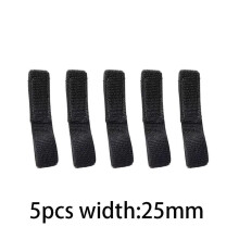 Elastic Hook Loop Cable Nylon Tie Multifunctional Stretch Fastener Elastic Bands Tidying Fixed Straps Cord Wrap Organizer 5pcs 25mm | Length: 30cm