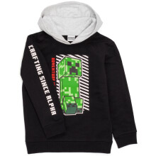 (7-8 Years) Minecraft Hoodie (Boys Black)