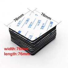 Double Sided Foam Tape Self Adhesive Pad Mounting Foam Fixing Tape Waterproof Sticky Dots Craft Supplies Black 76x76mm | Width: 10PCS