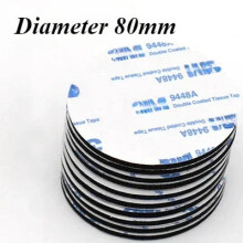 Double Sided Foam Tape Self Adhesive Pad Mounting Foam Fixing Tape Waterproof Sticky Dots Craft Supplies Black Diameter 80mm | Width: 10PCS