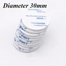 Double Sided Foam Tape Self Adhesive Pad Mounting Foam Fixing Tape Waterproof Sticky Dots Craft Supplies White Diameter 30mm | Width: 20PCS