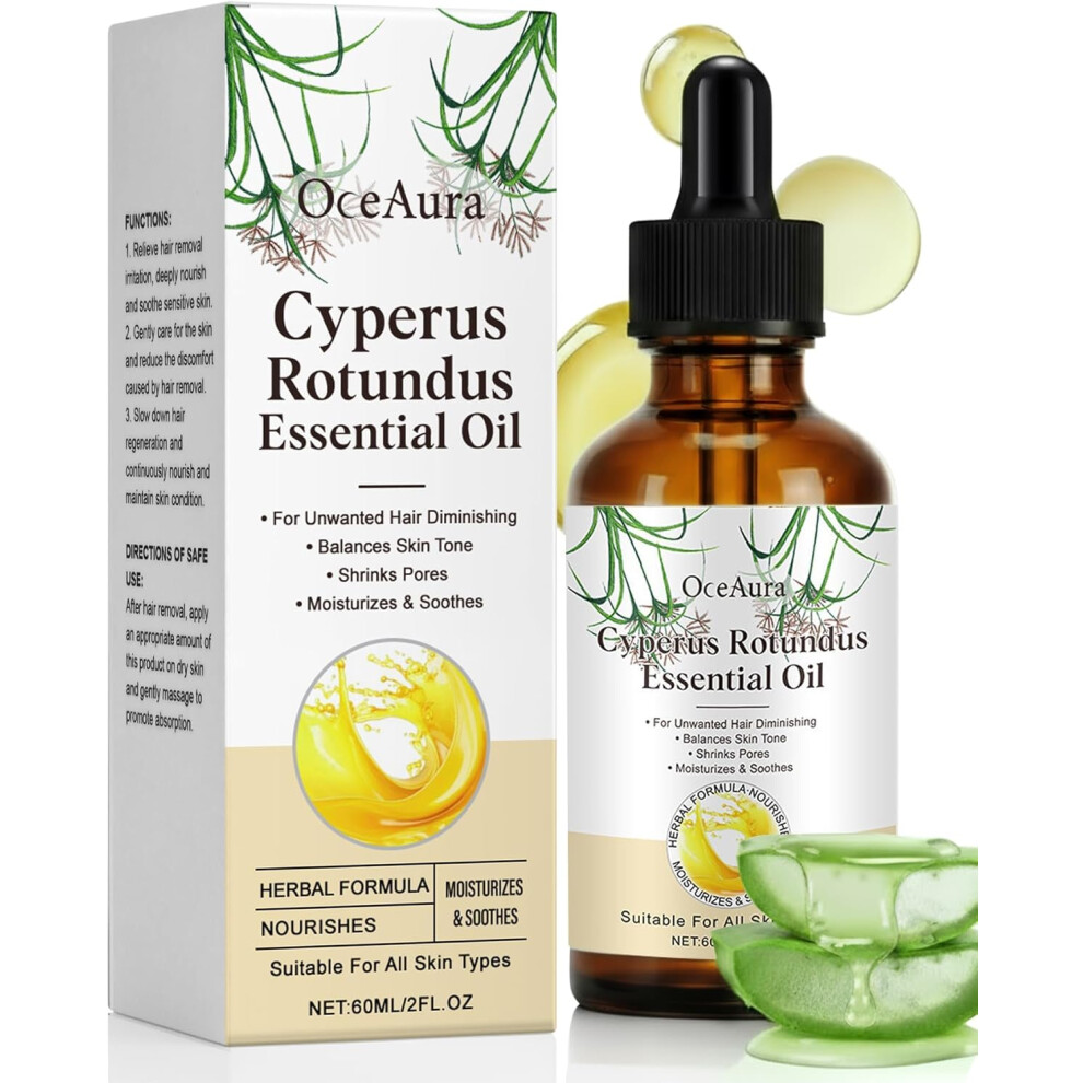 Gogerstar Cyperus Rotundus Oil For Hair Removal, Natural Cyperus Rotundus Serum With Hair Growth Inhibitor, Gentle & Soothing Formula For Smooth Skin