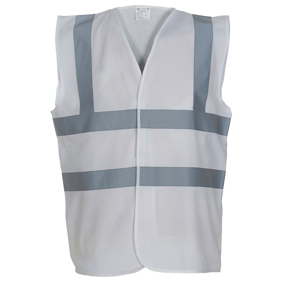(3Xl, White) Yoko Unisex Adult Hi-Vis Waistcoat 5063470308385