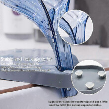 (White) 3-pack Leaf-shaped Soap Dish Holder - Bathroom Soap Dish with Drainer, Decorative and Durable Plastic Soap Dish, Blue
