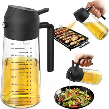 Air Fryer Oil Sprayer Bottle 16oz 2 in 1 Olive Oil Spray Dispenser BBQ Kitchen
