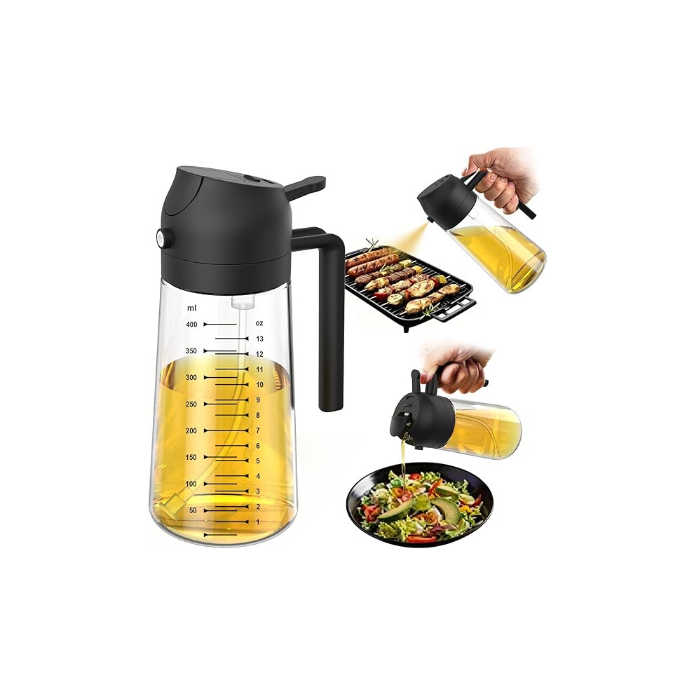 Trendplain Air Fryer Oil Sprayer Bottle 16Oz 2 In 1 Olive Oil Spray Dispenser Bbq Kitchen