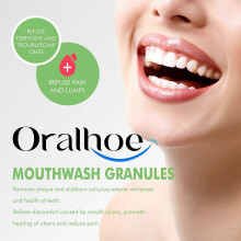 Mint-Flavored Dental Cleaning Mouth Granules Contain Mint Extract, Garlic Extract, And Propolis Extract